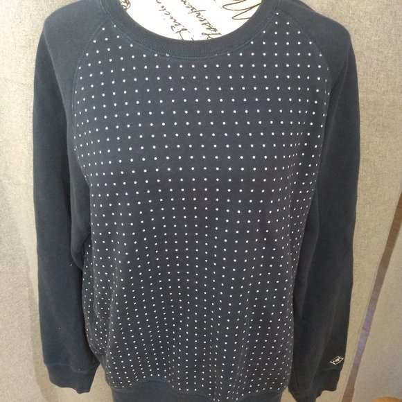 Maide bonobos large mens sweatshirt navy polkadot - Picture 1 of 3